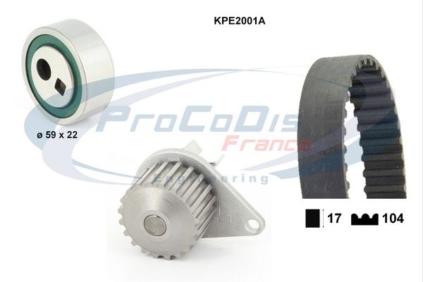 PROCODIS FRANCE Veepump + hammasrihmakomplekt KPE2001A